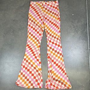 Bright Checkered Bell Bottoms